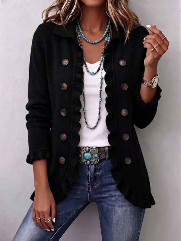 Women's Classic Ruffle Cardigan