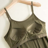 Adjustable Strap Dress Built-in Bra