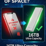[Best Seller] 16TB Portable External SSD - High-Speed Type-C Mini Solid State Drive