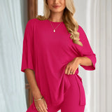 The Essential Summer 2-Piece Lounge Set: Oversized Shirt & Biker Shorts