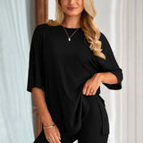 The Essential Summer 2-Piece Lounge Set: Oversized Shirt & Biker Shorts