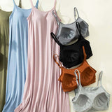 Adjustable Strap Dress Built-in Bra
