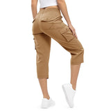 Quick-Dry Loose Fit Capris: Women's Lightweight Hiking Pants with 6 Pockets