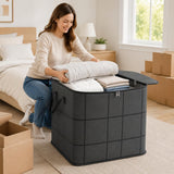Spacious Zippered Storage Bag – Heavy-Duty Fabric Organizer for Quilts, Clothes & Moving