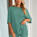 The Essential Summer 2-Piece Lounge Set: Oversized Shirt & Biker Shorts