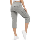 Quick-Dry Loose Fit Capris: Women's Lightweight Hiking Pants with 6 Pockets