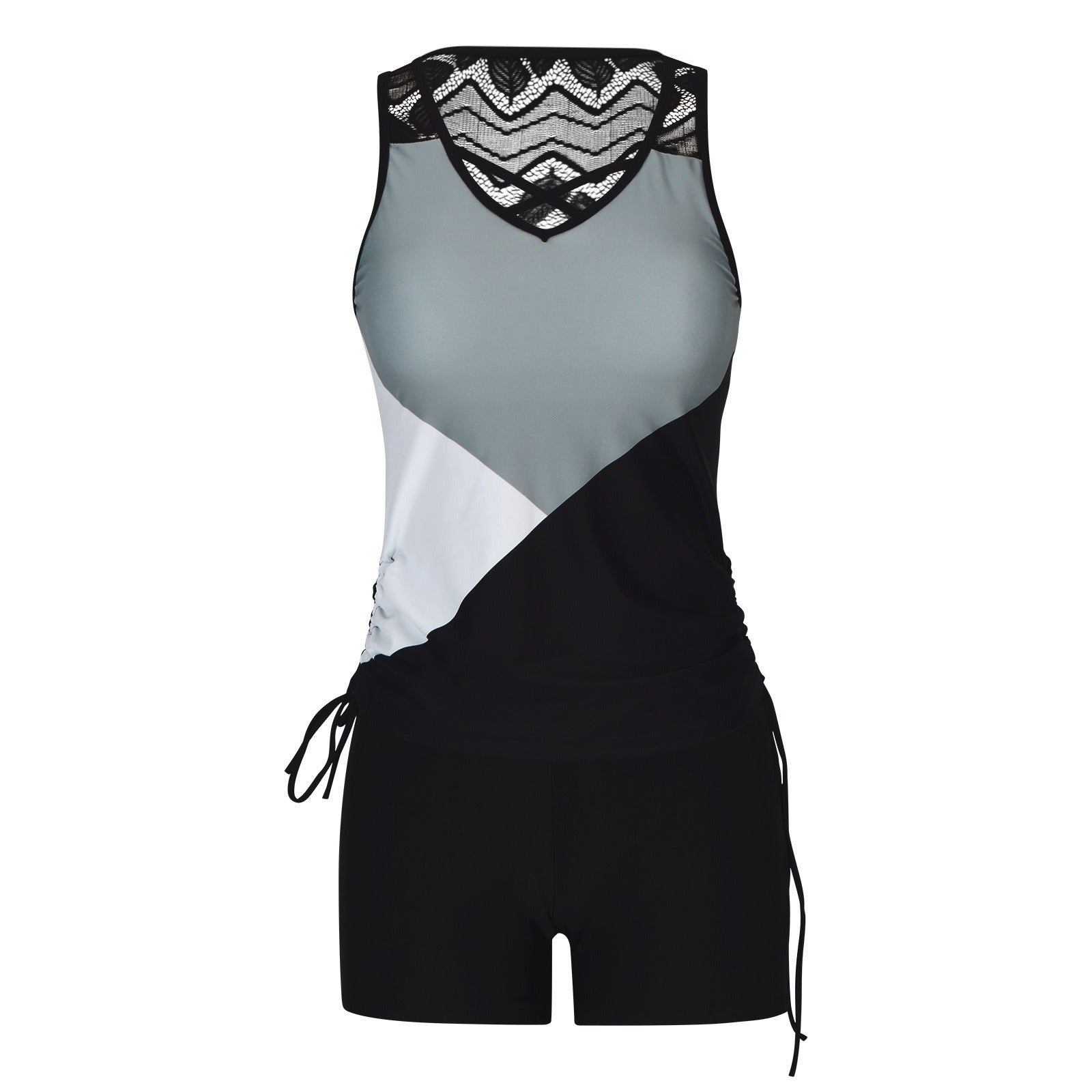 Women's Tummy Control Tankini Set – Flattering Boho Swimwear with Shorts
