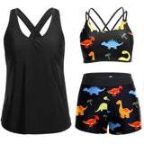 Sporty 3-Piece Tankini Set – Comfort & Coverage