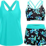 Sporty 3-Piece Tankini Set – Comfort & Coverage