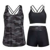Sporty 3-Piece Tankini Set – Comfort & Coverage