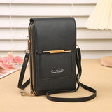 2026 New Soft Vegan Leather Touch Screen Crossbody Phone Bag