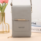 2026 New Soft Vegan Leather Touch Screen Crossbody Phone Bag