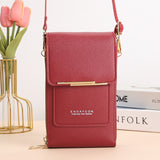 2026 New Soft Vegan Leather Touch Screen Crossbody Phone Bag