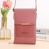 2026 New Soft Vegan Leather Touch Screen Crossbody Phone Bag