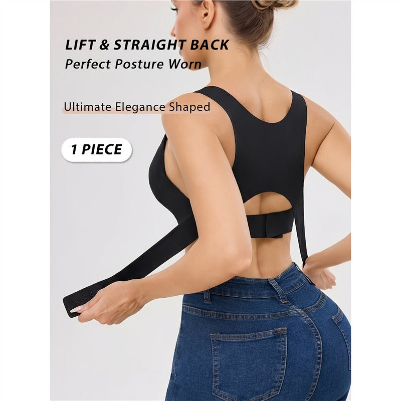 Front Closure Cross-Back Wireless Posture Bra