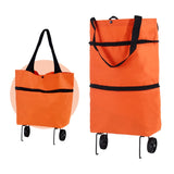 🛒2-in-1 Foldable Shopping Cart