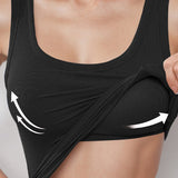 Padded Wide Shoulder Straps Tank Top