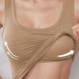 Padded Wide Shoulder Straps Tank Top