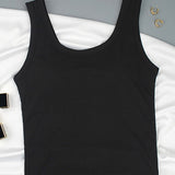 Padded Wide Shoulder Straps Tank Top