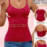 Seamless U-Back Top with Built-in Bra