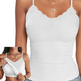 Lace-Trimmed Bra Pads Cami Top