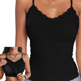 Lace-Trimmed Bra Pads Cami Top