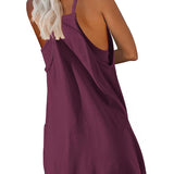 Womens Workout Romper Dress With Pocket