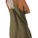 Womens Workout Romper Dress With Pocket