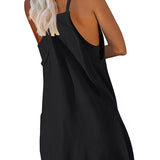 Womens Workout Romper Dress With Pocket