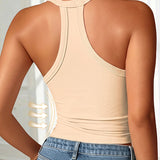 V-Neck Built-In Padding Tank Top