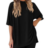 The Essential Summer 2-Piece Lounge Set: Oversized Shirt & Biker Shorts