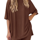 The Essential Summer 2-Piece Lounge Set: Oversized Shirt & Biker Shorts