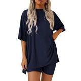 The Essential Summer 2-Piece Lounge Set: Oversized Shirt & Biker Shorts