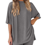The Essential Summer 2-Piece Lounge Set: Oversized Shirt & Biker Shorts