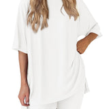 The Essential Summer 2-Piece Lounge Set: Oversized Shirt & Biker Shorts