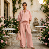The Essential Zip-Neck Wide-Leg Set