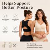 Front Closure Cross-Back Wireless Posture Bra