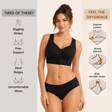 Front Closure Cross-Back Wireless Posture Bra