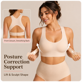 Front Closure Cross-Back Wireless Posture Bra