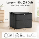 Spacious Zippered Storage Bag – Heavy-Duty Fabric Organizer for Quilts, Clothes & Moving