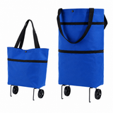 🛒2-in-1 Foldable Shopping Cart