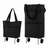 🛒2-in-1 Foldable Shopping Cart