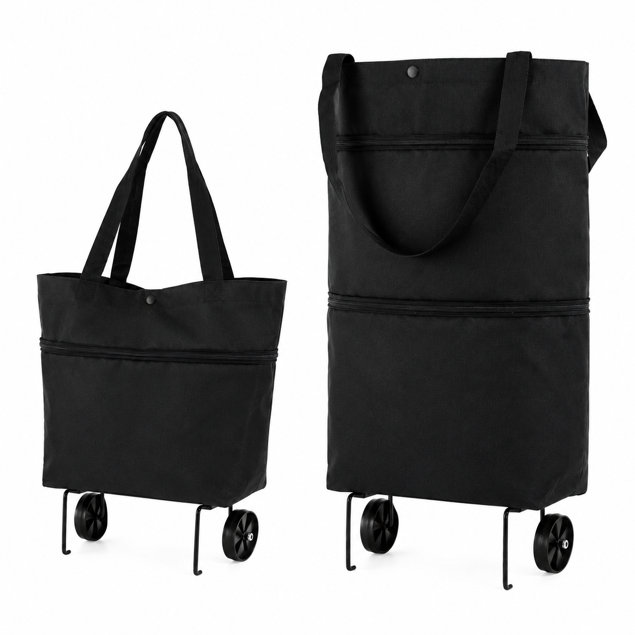 🛒2-in-1 Foldable Shopping Cart