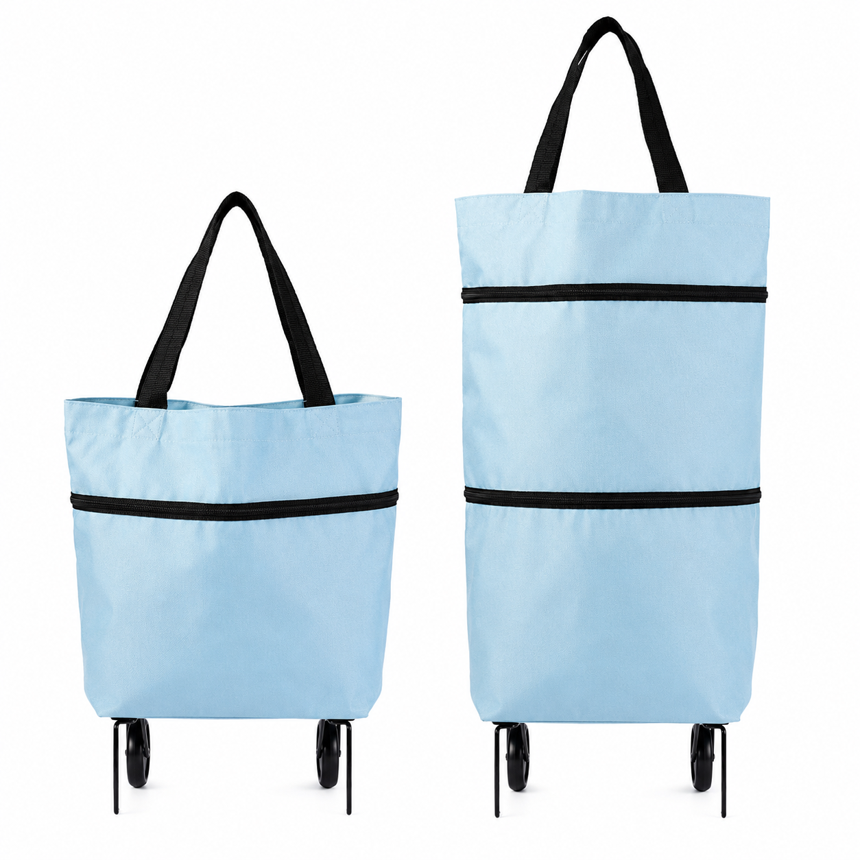 🛒2-in-1 Foldable Shopping Cart