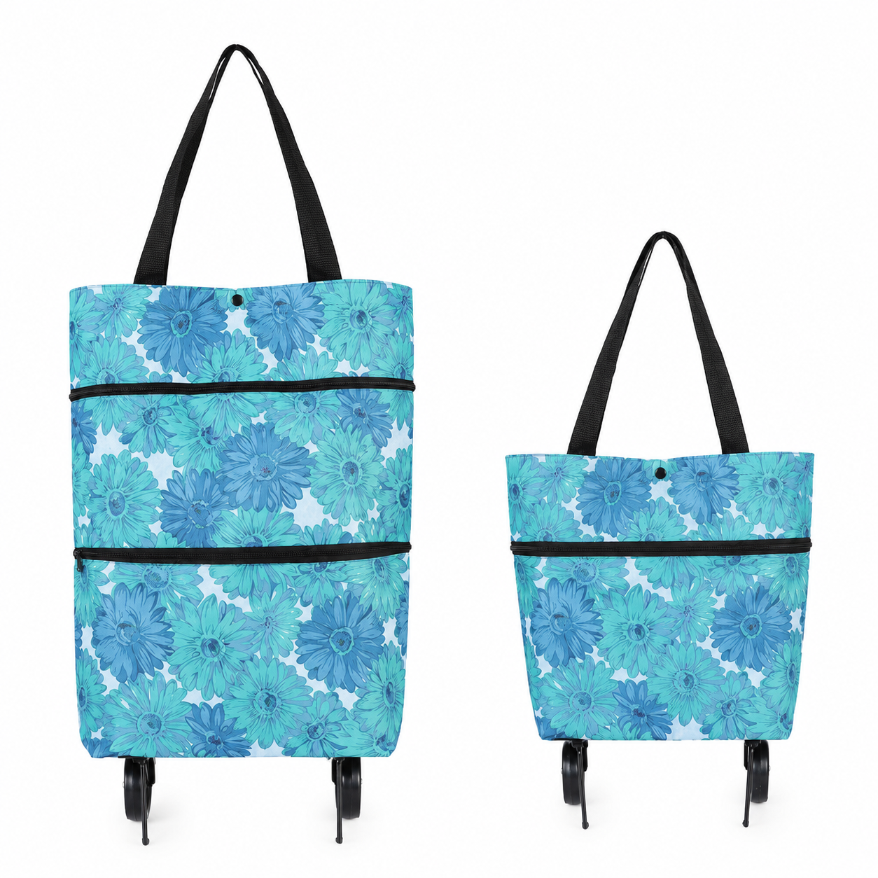 🛒2-in-1 Foldable Shopping Cart