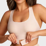 Front Closure Cross-Back Wireless Posture Bra