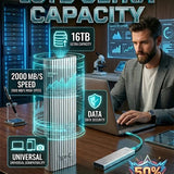 [Best Seller] 16TB Portable External SSD - High-Speed Type-C Mini Solid State Drive