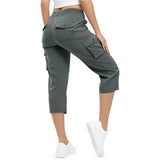 Quick-Dry Loose Fit Capris: Women's Lightweight Hiking Pants with 6 Pockets