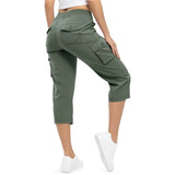 Quick-Dry Loose Fit Capris: Women's Lightweight Hiking Pants with 6 Pockets