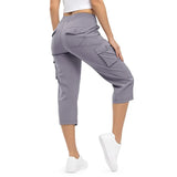 Quick-Dry Loose Fit Capris: Women's Lightweight Hiking Pants with 6 Pockets